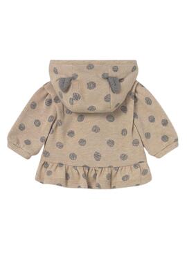 Survêtement Mayoral en tricot 3 pièces pour bébé, couleur toastée.