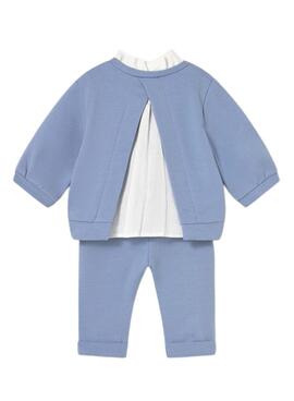 Ensemble Mayoral sweat-shirt et pantalon bleu bébé