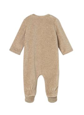Deux ensembles de pyjamas en velours côtelé couleur toast Mayoral pour bébé.