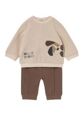 Ensemble de 4 pièces marron pour bébé