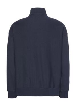 Sweat à capuche Calvin Klein Monologue zippé marine pour homme