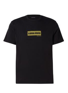 T-shirt Calvin Klein Line Logo noir pour homme