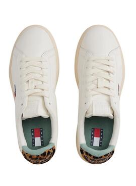 Chaussures Tommy Jeans Archive 98 Leopard blanches pour femme