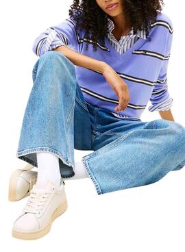 Chaussures Tommy Jeans Archive 98 Leopard blanches pour femme