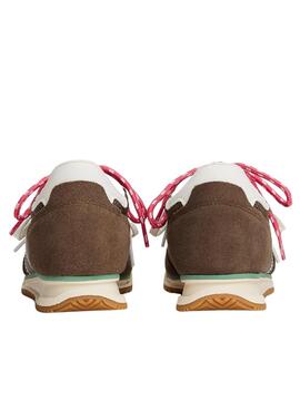 Chaussures Tommy Jeans à double lacet marron pour femme