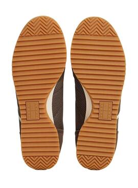 Chaussures Tommy Jeans à double lacet marron pour femme