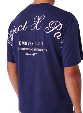 T-shirt Project x Paris Member's Club violet pour hommes