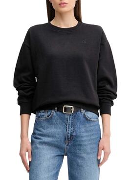 Sweat à capuche Calvin Klein Jeans Archive Logo noir pour femme.