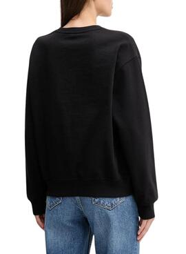 Sweat à capuche Calvin Klein Jeans Archive Logo noir pour femme.