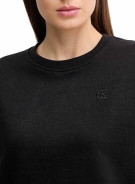 Sweat à capuche Calvin Klein Jeans Archive Logo noir pour femme.