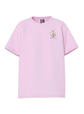 T-shirt Pieces Alfi Positive rose pour femme