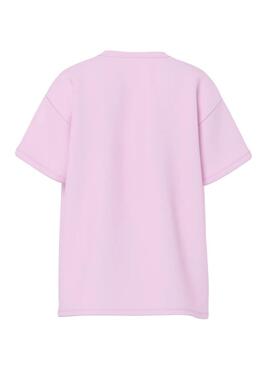 T-shirt Pieces Alfi Positive rose pour femme