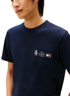 T-shirt Tommy Hilfiger Small Crest marine pour homme