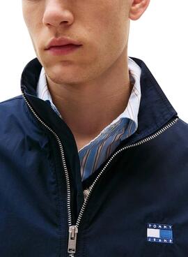 Veste Tommy Jeans Essential marine régulière pour Homme