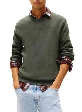 Maillot Tommy Jeans Essential slim vert pour homme