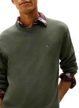 Maillot Tommy Jeans Essential slim vert pour homme