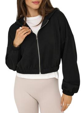 Sweat à capuche noir Only Scarlett pour femme