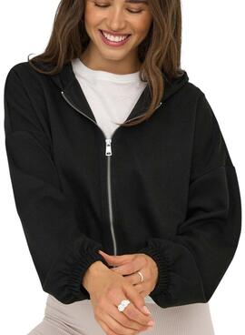 Sweat à capuche noir Only Scarlett pour femme