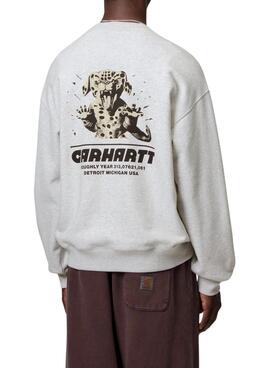 Sweat à capuche Carhartt Wiptopia gris pour homme