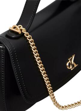 Sac Calvin Klein Jeans chaîne Ck noir pour femme