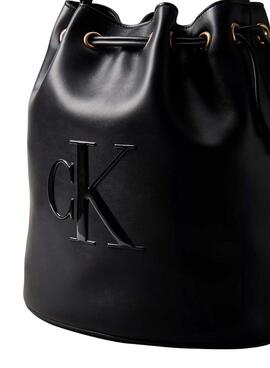 Sac à main Calvin Klein Jeans Bucket monogramme noir pour femme