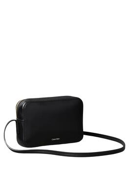 Sac à bandoulière Calvin Klein noir avec logo monogramme pour femme