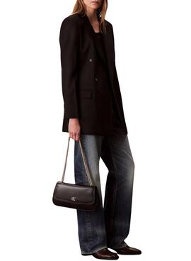 Sac Calvin Klein Jeans chaîne Ck Convertible noir pour femme