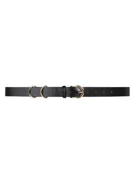 Ceinture en cuir noir pour femme Pieces Janni