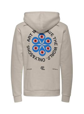 Sweatshirt Only and Sons Ceres Claude en marrón tostado para hombre.