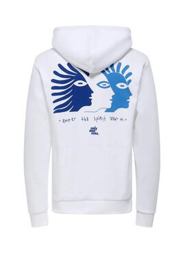 Sweat-shirt Only and Sons Ceres Claude blanc pour homme