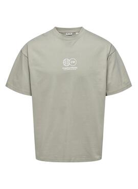 T-shirt Only and Sons Parker vert pour homme