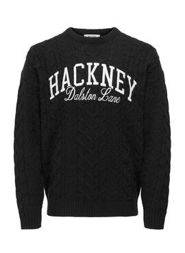 Pull noir pour homme de la marque Only and Sons.