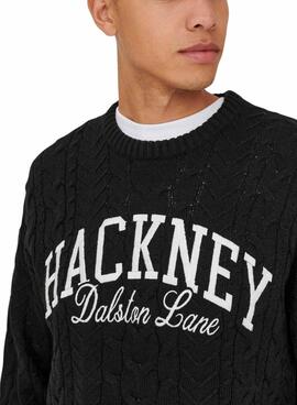 Pull noir pour homme de la marque Only and Sons.