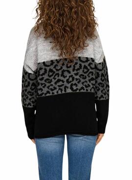 Maillot Only animal print noir Jade pour femme