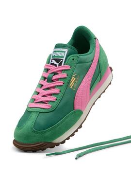 Chaussures Puma Easy Rider Vintage vertes et roses pour femmes