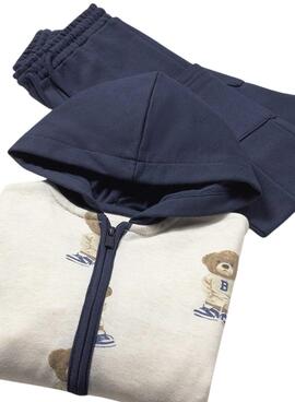 Survêtement Mayoral 2 pantalons imprimé bleu bébé