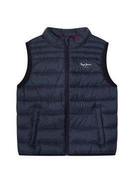 Veste matelassée bleue marine pour enfant Pepe Jeans Ahron.