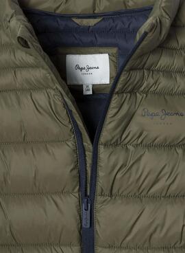 Veste matelassée Pepe Jeans Ahron verte pour enfant
