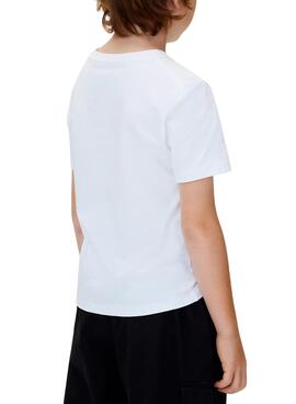 T-shirt Calvin Klein Monogramme blanc pour enfant