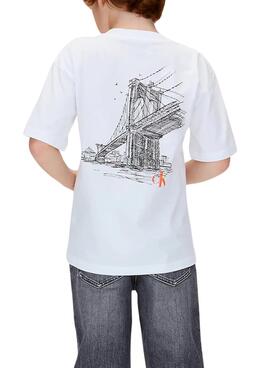 T-shirt Calvin Klein City blanc pour enfant