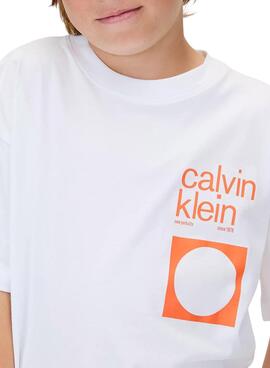 T-shirt Calvin Klein City blanc pour enfant
