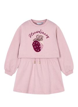 Robe Myoral avec sweat à capuche rose pour fille
