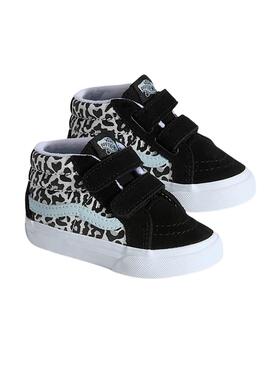 Chaussures Vans Sk8-Mid léopard pour petite fille