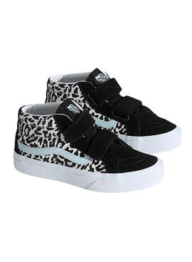 Chaussures Vans Sk8-Mid léopard pour fille