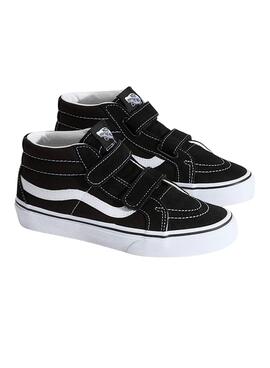 Chaussures Vans Sk8 Mid noir Junior pour enfants.