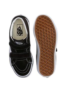 Chaussures Vans Sk8 Mid noires pour enfants.
