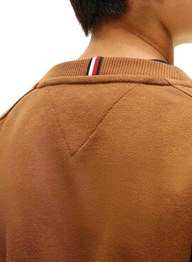 Sweat à capuche Tommy Hilfiger Varsity marron pour enfant