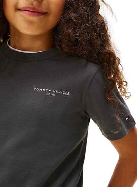 T-shirt Tommy Hilfiger Mini Corp gris pour enfants