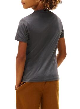 T-shirt Tommy Hilfiger Mini Corp gris pour enfants
