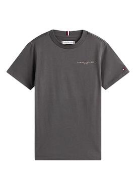 T-shirt Tommy Hilfiger Mini Corp gris pour enfants